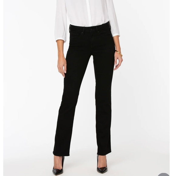 NYDJ Pants - NYDJ Marilyn Straight Jeans size 8 black NWT
